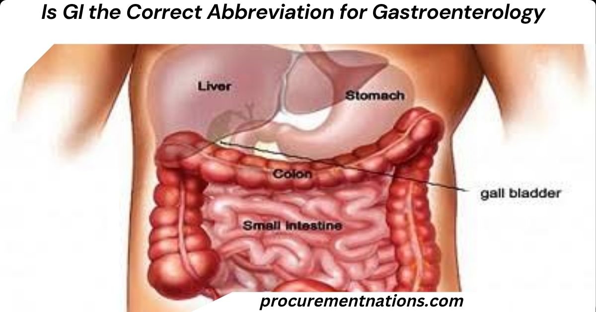 Is GI the Correct Abbreviation for Gastroenterology